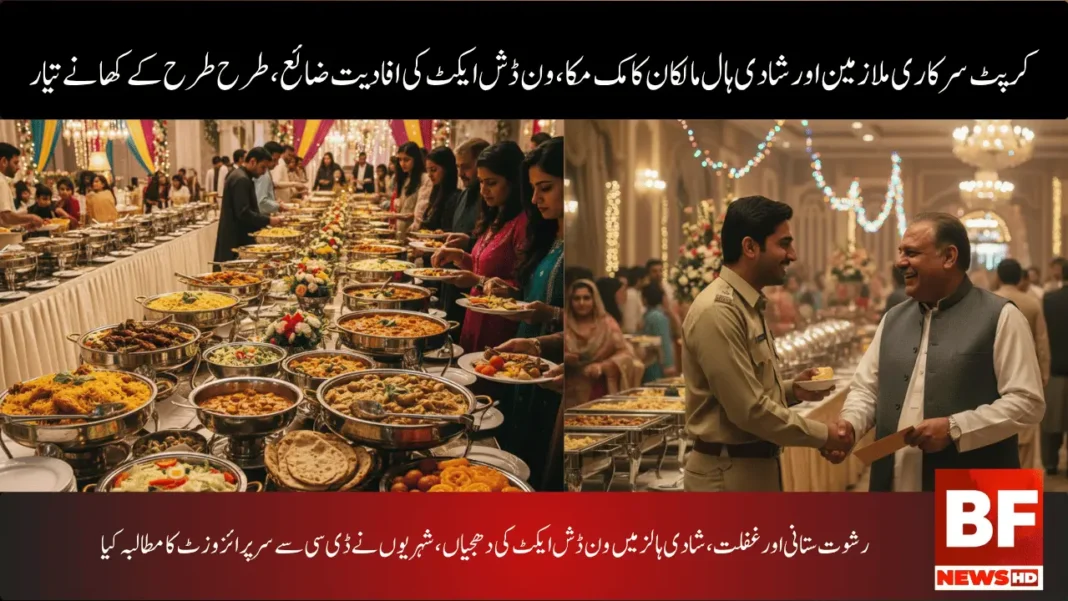 رشوت ستانی اور غفلت، شادی ہالز میں ون ڈش ایکٹ کی دھجیاں، شہریوں نے ڈی سی سے سرپرائز وزٹ کا مطالبہ کیا