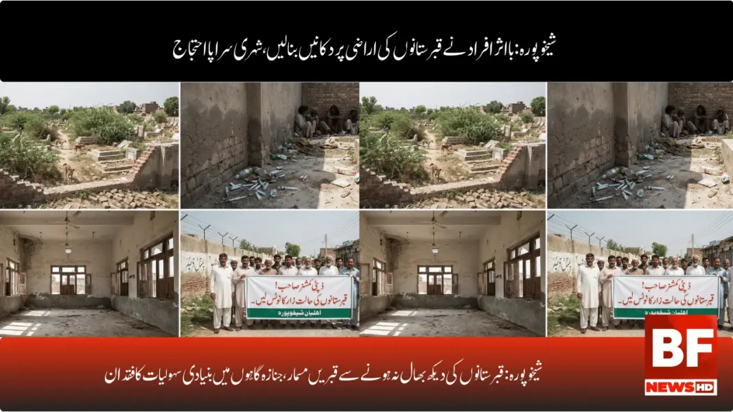 شیخوپورہ: قبرستانوں کی دیکھ بھال نہ ہونے سے قبریں مسمار، جنازہ گاہوں میں بنیادی سہولیات کا فقدان